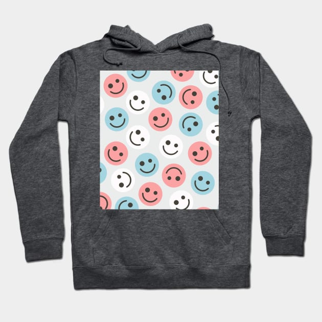 Trans Happy Faces Hoodie by gray-cat